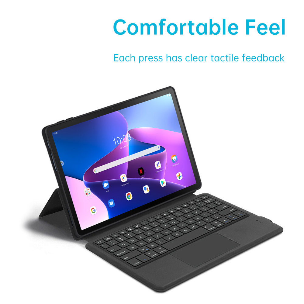 ARMOR-X Lenovo Tab M10 Plus ( Gen3 ) TB125 wireless bluetooth keyboard case with trackpad.