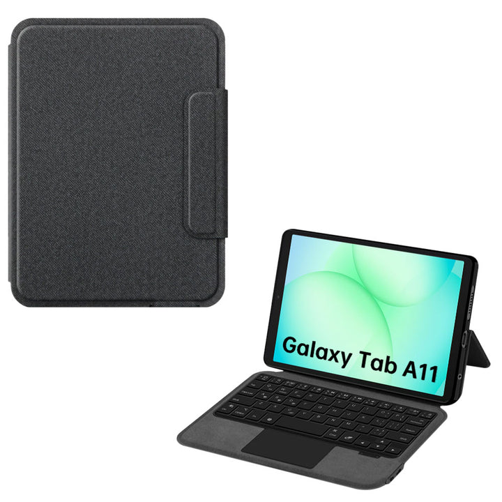 ARMOR-X Samsung Galaxy Tab A11 ( 8.7" ) SM-X133 / SM-X135 wireless bluetooth keyboard case with trackpad. Hand free typing, drawing, video watching.