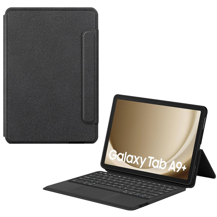 ARMOR-X Samsung Galaxy Tab A9+ A9 Plus ( 11" ) SM-X210 / SM-X215 / SM-X216 wireless bluetooth keyboard case with trackpad. Hand free typing, drawing, video watching.