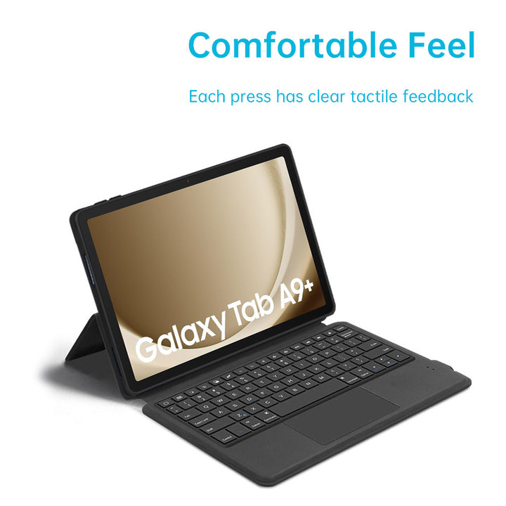 ARMOR-X Samsung Galaxy Tab A9+ A9 Plus ( 11" ) SM-X210 / SM-X215 / SM-X216 wireless bluetooth keyboard case with trackpad.