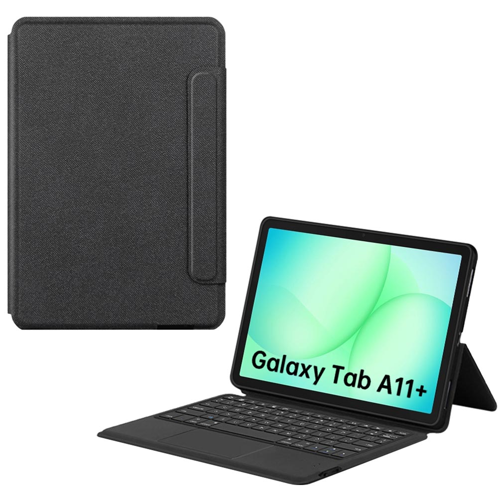 ARMOR-X Samsung Galaxy Tab A11+ A11 Plus ( 11" ) SM-X230 / SM-X235 / SM-X236 wireless bluetooth keyboard case with trackpad. Hand free typing, drawing, video watching.