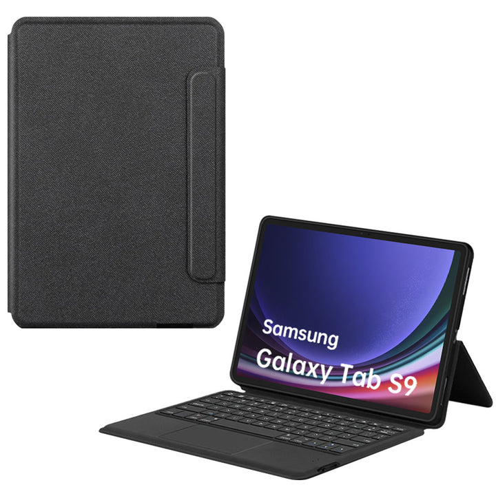 ARMOR-X Samsung Galaxy Tab S9 SM-X710 / X716 wireless bluetooth keyboard case with trackpad. Hand free typing, drawing, video watching.