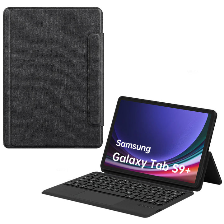 ARMOR-X Samsung Galaxy Tab S9+ S9 Plus SM-X810 / X816 wireless bluetooth keyboard case with trackpad. Hand free typing, drawing, video watching.