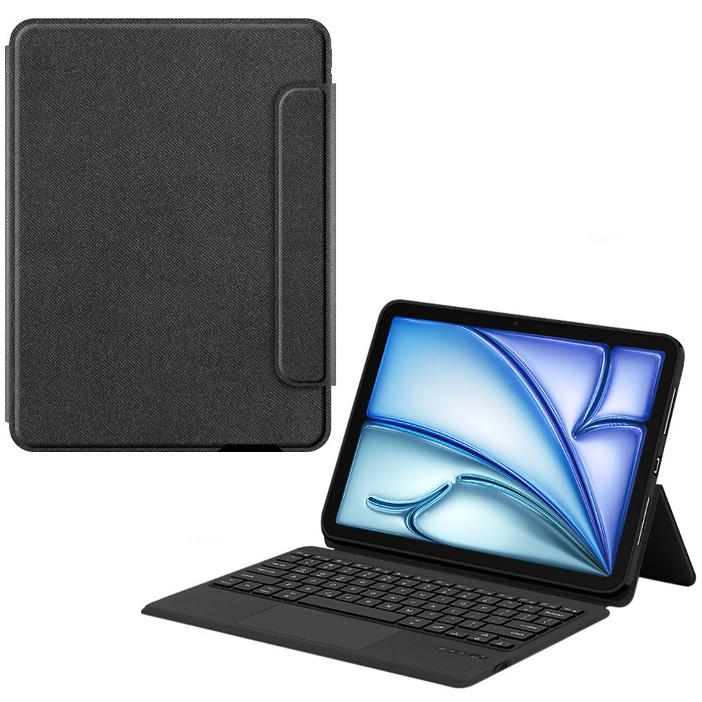 ARMOR-X iPad Air 11 ( M2 ) wireless bluetooth keyboard case with trackpad. Hand free typing, drawing, video watching.