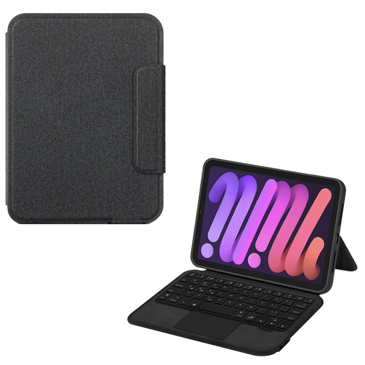 ARMOR-X iPad mini 6 wireless bluetooth keyboard case with trackpad. Hand free typing, drawing, video watching.