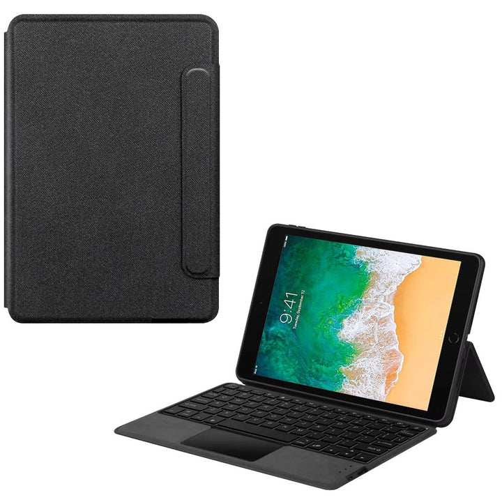 ARMOR-X iPad 9.7 ( 5th / 6th Gen.) 2017 / 2018 wireless bluetooth keyboard case with trackpad. Hand free typing, drawing, video watching.