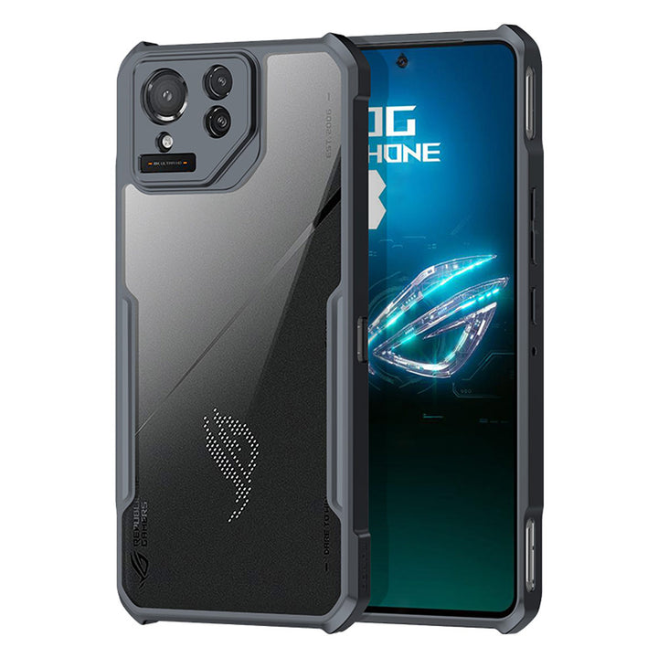 ARMOR-X Asus ROG Phone 8 Pro slim rugged shockproof case with raised edge for screen and camera protection.