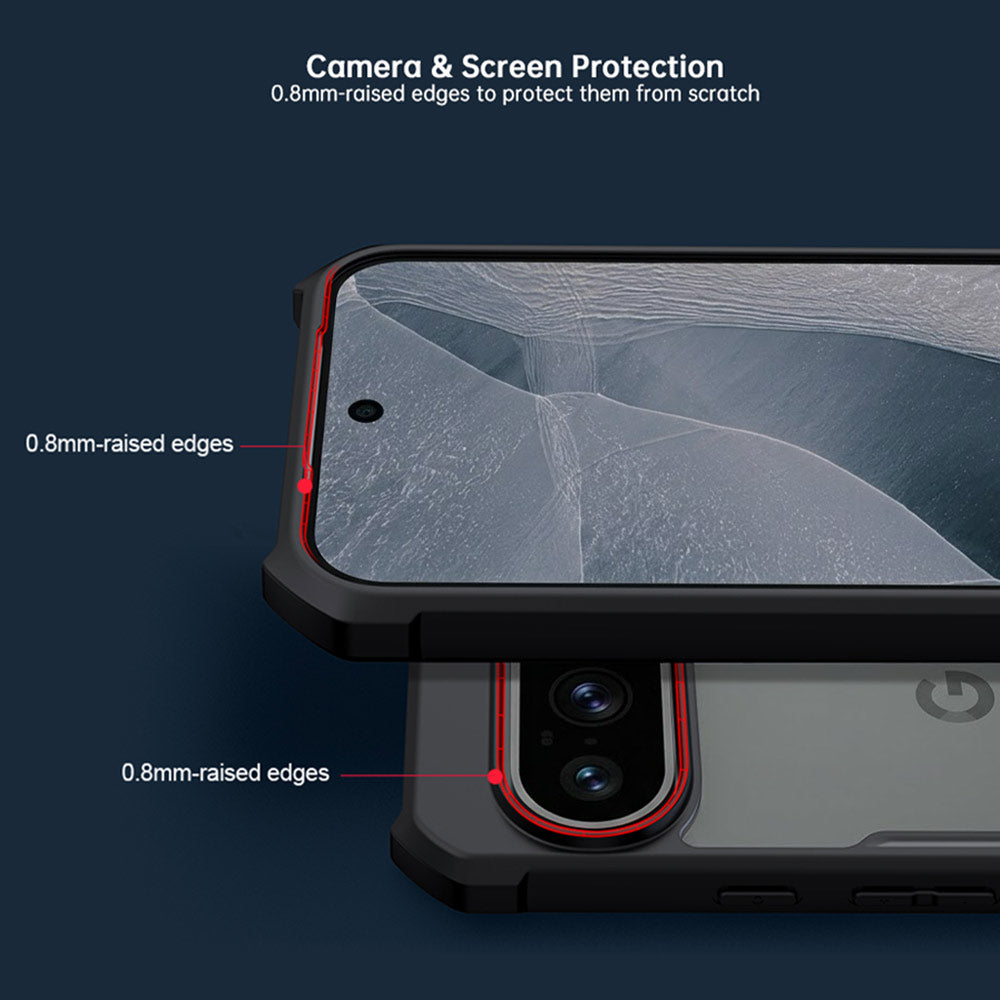 ARMOR-X Google Pixel 11 / 11 Pro slim shockproof cases. Raised edge provides great protection for camera / screen from drops