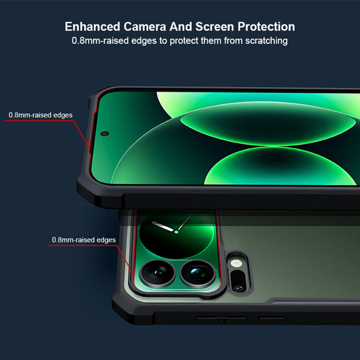 ARMOR-X Xiaomi 17 Pro Max slim rugged shockproof case with raised edge for screen and camera protection.