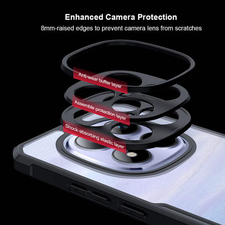 ARMOR-X  Xiaomi Redmi Note 15 Pro 5G slim rugged shockproof case with raised edge for screen and camera protection.