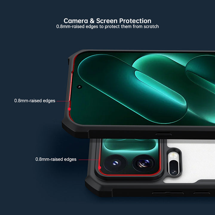 ARMOR-X Xiaomi 18 Pro Max slim rugged shockproof case with raised edge for screen and camera protection.