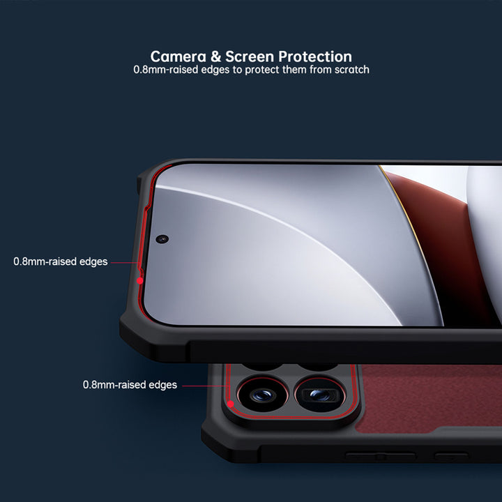 ARMOR-X Xiaomi Poco F9 Ultra / Redmi K100 Pro Max slim rugged shockproof case with raised edge for screen and camera protection.