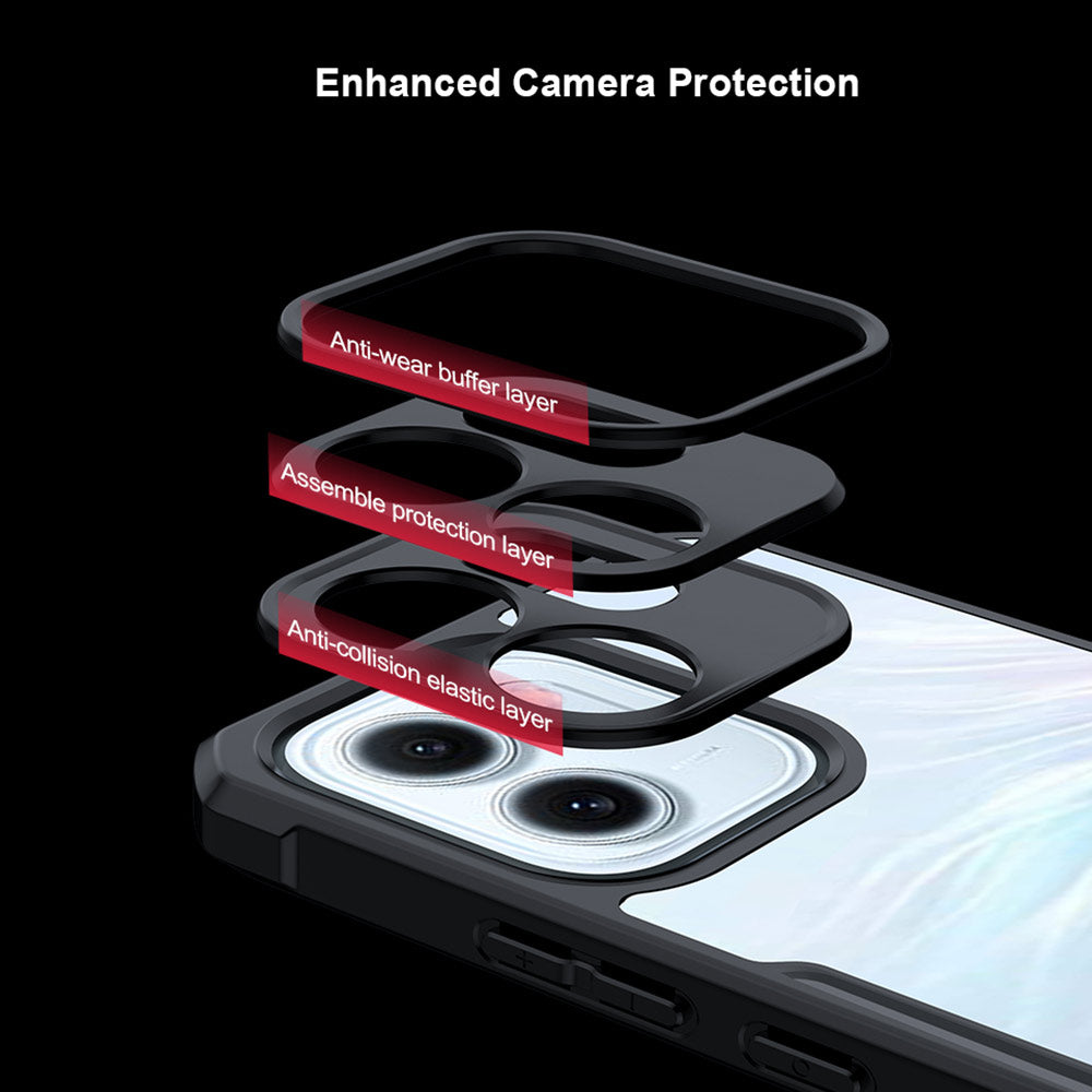 ARMOR-X OPPO Reno14 F 5G slim rugged shockproof case with raised edge for screen and camera protection.