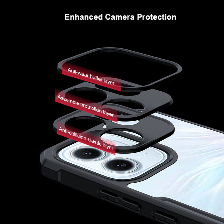 ARMOR-X OPPO Reno14 F 5G slim rugged shockproof case with raised edge for screen and camera protection.