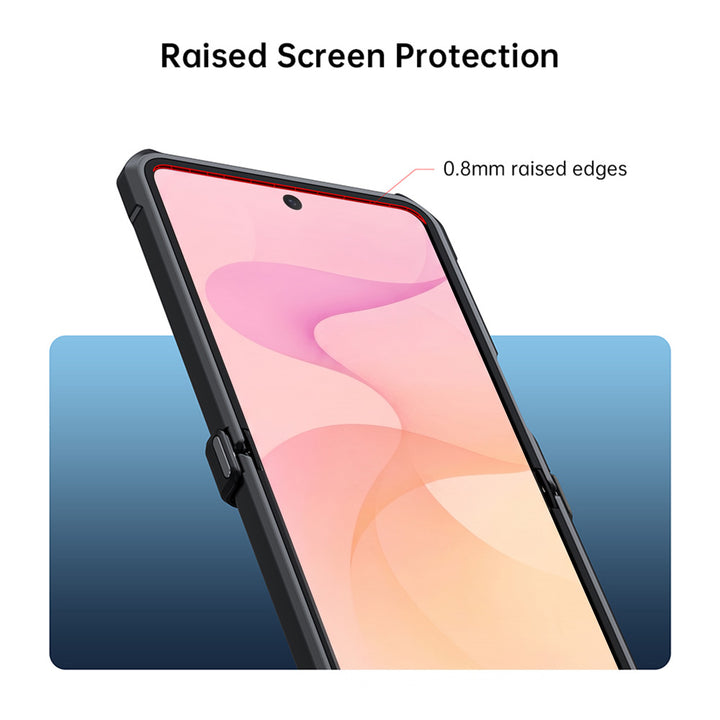 ARMOR-X Samsung Galaxy Z Flip8 SM-F776 slim rugged shockproof case with raised edge for screen and camera protection.