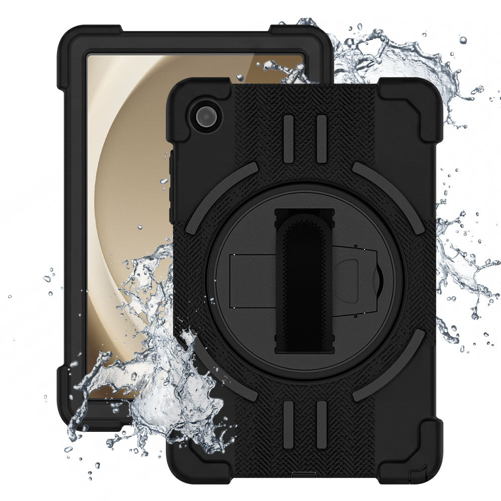 ARMOR-X Samsung Galaxy Tab A9+ A9 Plus ( 11" ) SM-X210 / SM-X215 / SM-X216 IP68 Waterproof, Shock &amp; Dust Proof Case With Hand Strap &amp; Kickstand. IP68 Waterproof with fully submersible to 5&