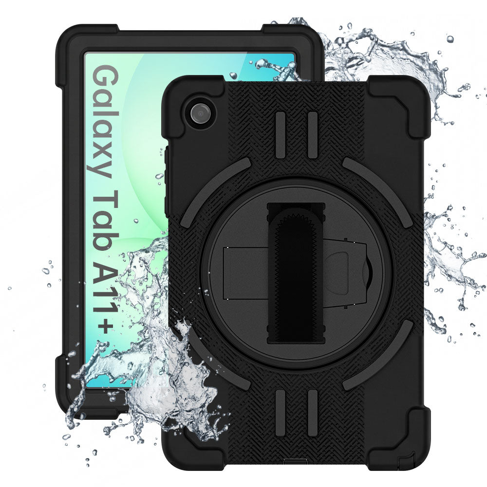 ARMOR-X Samsung Galaxy Tab A11+ A11 Plus ( 11" ) SM-X230 / SM-X235 / SM-X236 / SM-X238 IP68 Waterproof, Shock &amp; Dust Proof Case With Hand Strap &amp; Kickstand. IP68 Waterproof with fully submersible to 5&