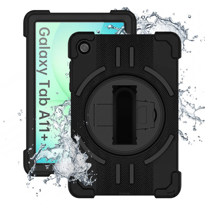 ARMOR-X Samsung Galaxy Tab A11+ A11 Plus ( 11" ) SM-X230 / SM-X235 / SM-X236 / SM-X238 IP68 Waterproof, Shock &amp; Dust Proof Case With Hand Strap &amp; Kickstand. IP68 Waterproof with fully submersible to 5&