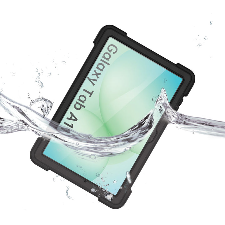 TPR-SS-X230 | Samsung Galaxy Tab A11+ A11 Plus ( 11" ) SM-X230 / SM-X235 / SM-X236 / SM-X238 | Rainproof military grade rugged case with hand strap and kick-stand