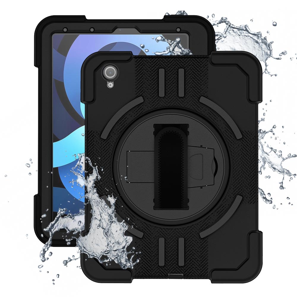 ARMOR-X iPad Air 11 (M4/M3/M2) / Air (5th/4th) IP68 Waterproof, Shock &amp; Dust Proof Case With Hand Strap &amp; Kickstand. IP68 Waterproof with fully submersible to 5&