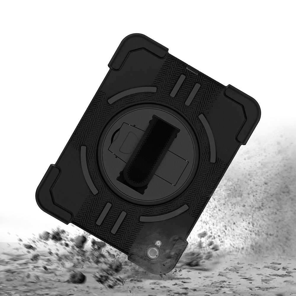 TPR-iPad-A5 | iPad Air 11 (M4/M3/M2) / Air (5th/4th) | IP68 Waterproof, Shock &amp; Dust Proof Case with hand strap and kick-stand