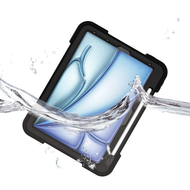 TPR-iPad-A5 | iPad Air 11 (M4/M3/M2) / Air (5th/4th) | IP68 Waterproof, Shock &amp; Dust Proof Case with hand strap and kick-stand