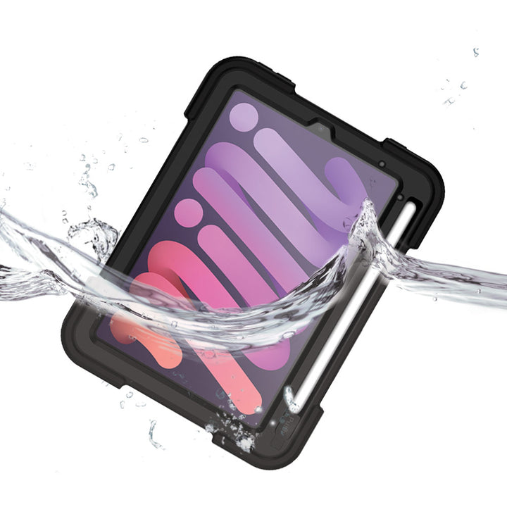 TPR-iPad-M6 | iPad mini 6 | IP68 Waterproof, Shock &amp; Dust Proof Case with hand strap and kick-stand