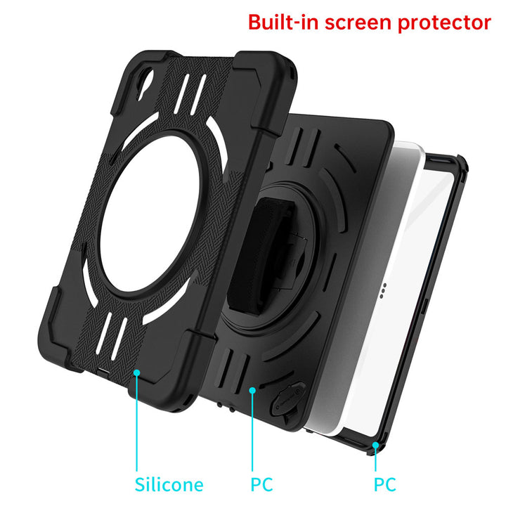 TPR-iPad-N5 | iPad 10.9 (10th Gen.) | Rainproof military grade rugged case with hand strap and kick-stand