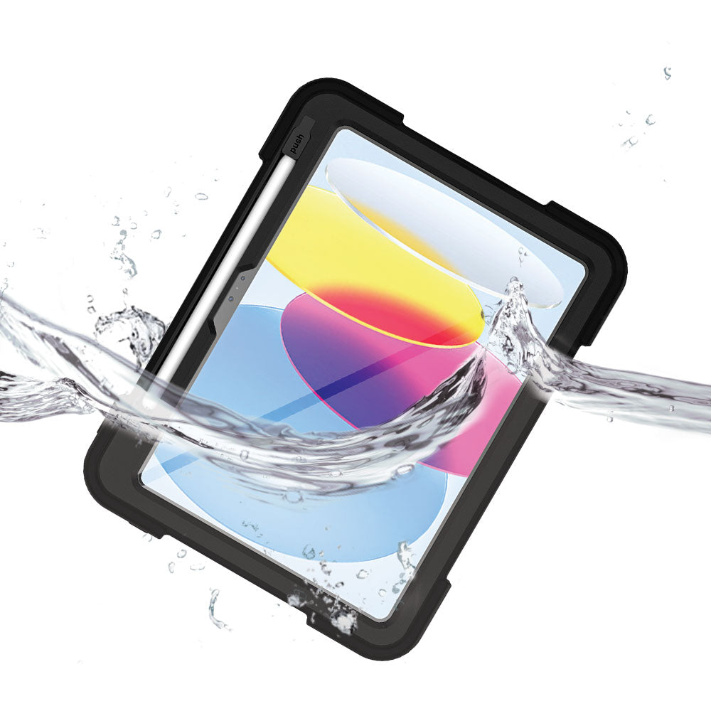 TPR-iPad-N5 | iPad 11-Inch (11th Gen / A16) | Rainproof military grade rugged case with hand strap and kick-stand