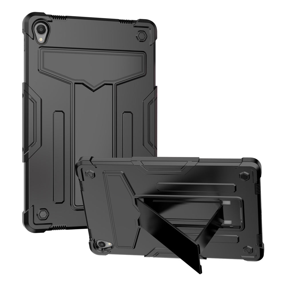 ARMOR-X Lenovo Tab M10 HD (2nd Gen) TB-X306F shockproof case, 3 layers impact protection cover. Rugged case with kick stand.