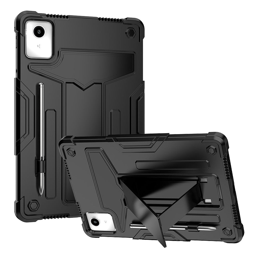 ARMOR-X Lenovo Tab M11 TB330 shockproof case, 3 layers impact protection cover. Rugged case with kick stand.