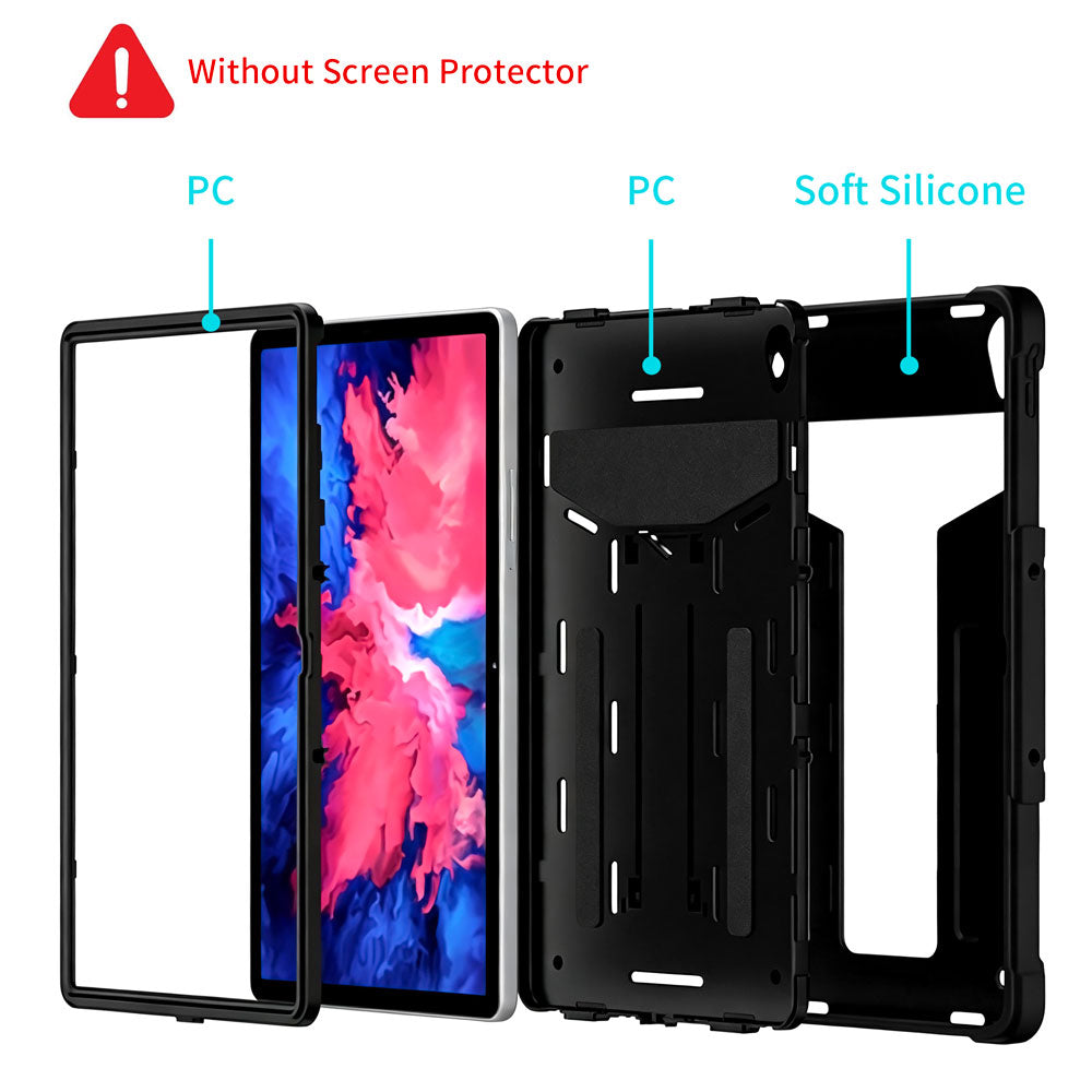 ARMOR-X Lenovo Tab P11 TB-J606 / P11 Plus TB-J616 shockproof case, impact protection cover with kick stand. 3 layers impact resistant design.
