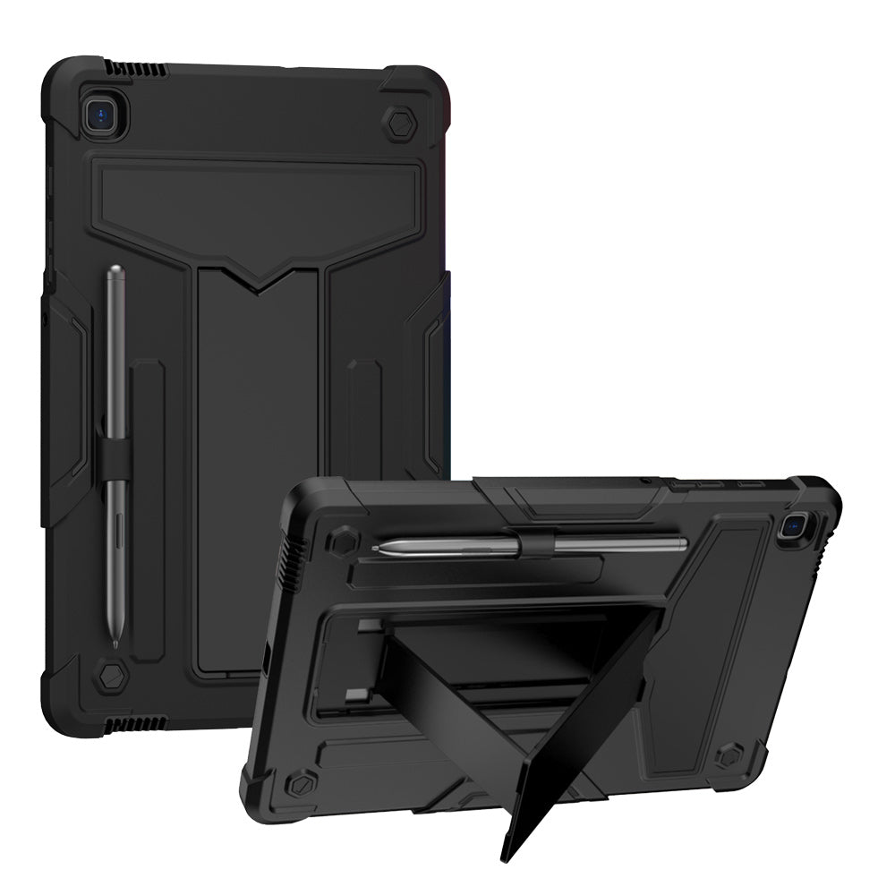 ARMOR-X Samsung Galaxy Tab S6 Lite SM-P620 P625 (2024) / SM-P613 P619 (2022) / SM-P610 P615 (2020) shockproof case, 3 layers impact protection cover. Rugged case with kick stand.