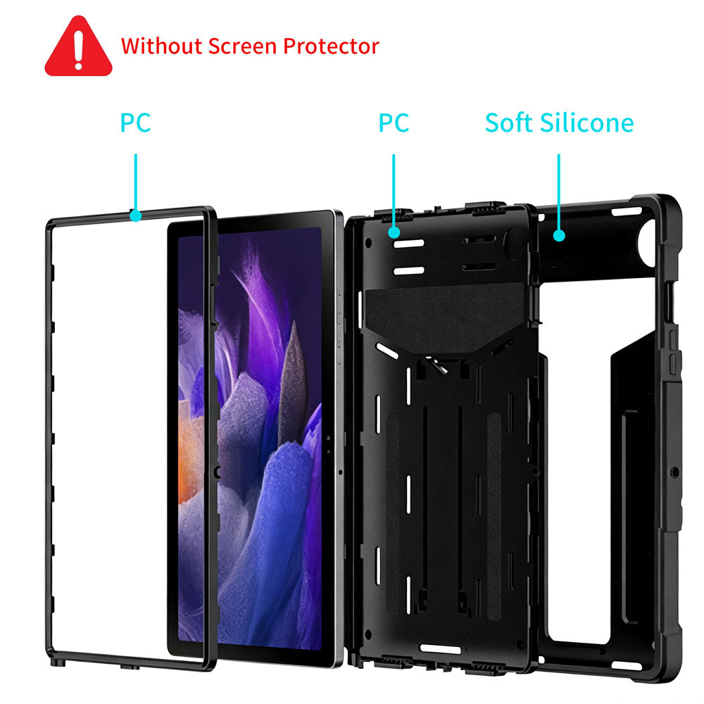 ARMOR-X Samsung Galaxy Tab A8 SM-X200 / X205 shockproof case, impact protection cover with kick stand. 3 layers impact resistant design.
