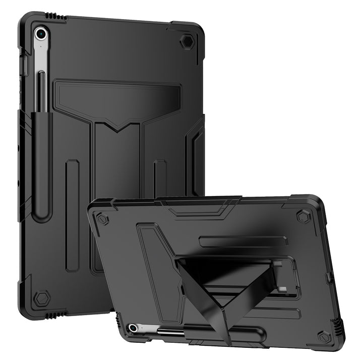 ARMOR-X Samsung Galaxy Tab S10 FE+ S10 FE Plus SM-X620 X626 X628 shockproof case, 3 layers impact protection cover. Rugged case with kick stand.
