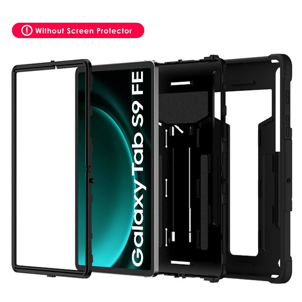 ARMOR-X Samsung Galaxy Tab S9 FE SM-X510 / X516B shockproof case, impact protection cover with kick stand. 3 layers impact resistant design.