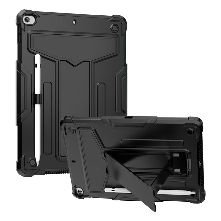 ARMOR-X iPad 10.2 (7th &amp; 8th &amp; 9th Gen.) 2019 / 2020 / 2021 shockproof case, 3 layers impact protection cover. Rugged case with kick stand.
