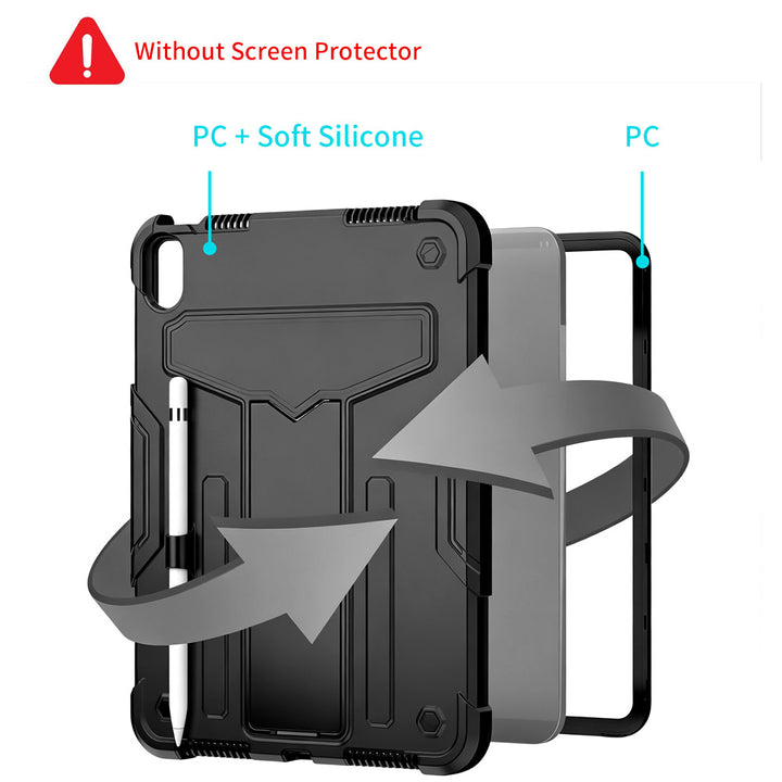 ARMOR-X iPad 10.9 (10th Gen.) shockproof case, impact protection cover with kick stand. 3 layers impact resistant design.