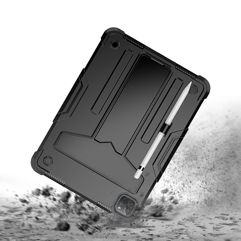 TRN-iPad-PR6 | iPad Pro 11 ( 1st / 2nd / 3rd / 4th Gen. ) 2018 / 2020 / 2021 / 2022 | 3 Layers Shockproof Rugged Case with Kick-Stand