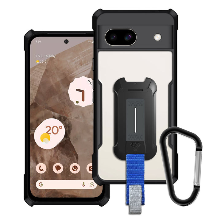 ARMOR-X Google Pixel 8a slim rugged shockproof cases. Military-Grade Mountable Rugged Design with best drop proof protection.