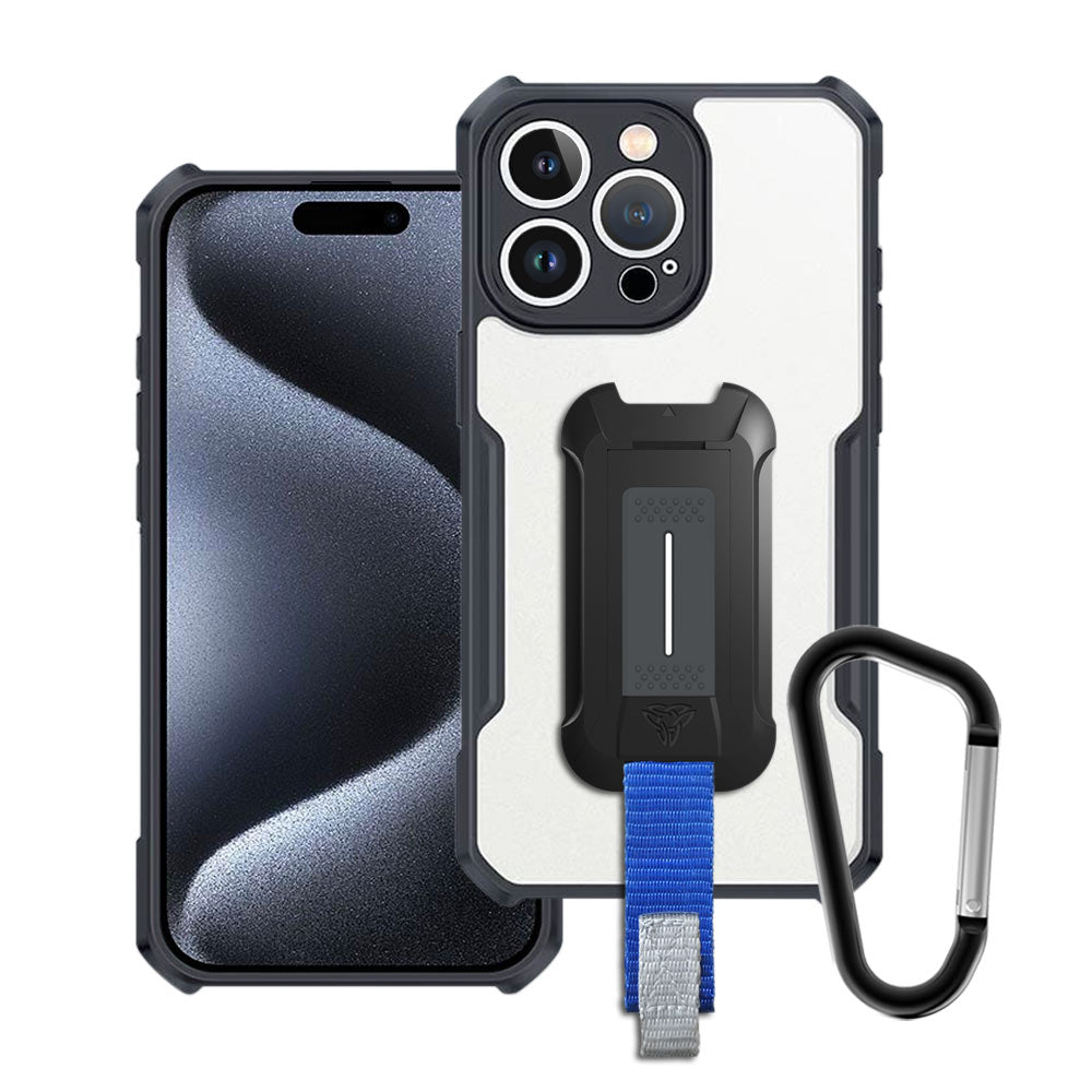 ARMOR-X APPLE iPhone 15 Pro slim rugged shockproof cases. Military-Grade Mountable Rugged Design with best drop proof protection.