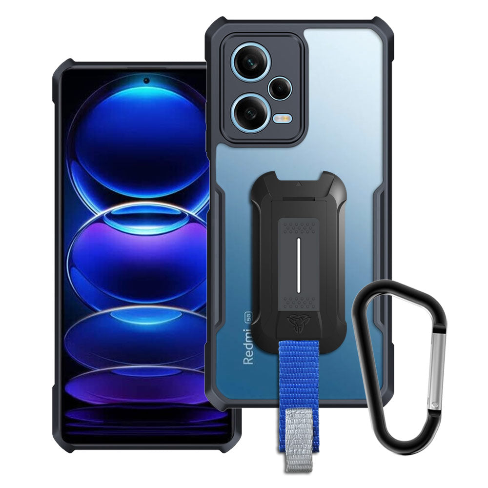 ARMOR-X Xiaomi Redmi Note 12 Pro 5G slim rugged shockproof cases. Military-Grade Mountable Rugged Design with best drop proof protection.