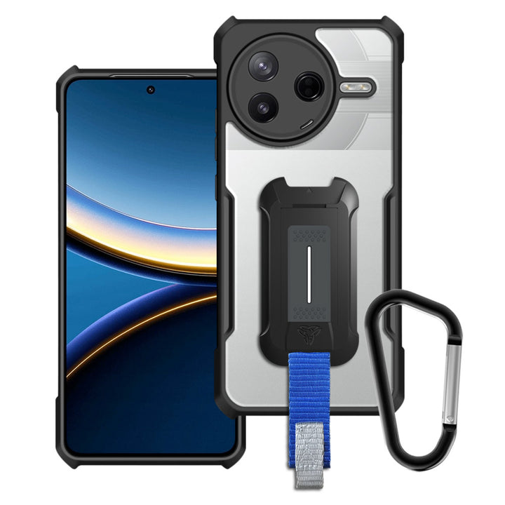 ARMOR-X Xiaomi Poco F7 Pro slim rugged shockproof cases. Military-Grade Mountable Rugged Design with best drop proof protection.