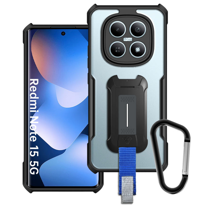 ARMOR-X Xiaomi Redmi Note 15 5G slim rugged shockproof cases. Military-Grade Mountable Rugged Design with best drop proof protection.