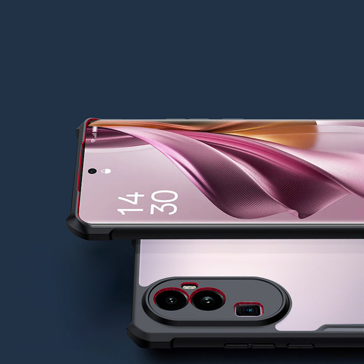 ARMOR-X OPPO Reno10 Pro Plus slim rugged shockproof case with raised edge for screen and camera protection.