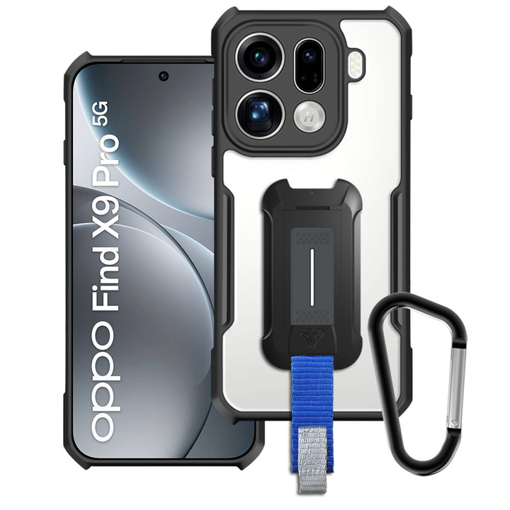 ARMOR-X OPPO Find X9 Pro 5G slim rugged shockproof cases. Military-Grade Mountable Rugged Design with best drop proof protection.
