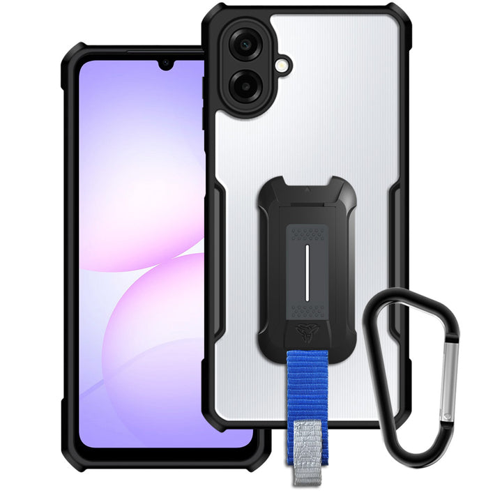 ARMOR-X Samsung Galaxy A07 4G SM-A075 slim rugged shockproof cases. Military-Grade Mountable Rugged Design with best drop proof protection.