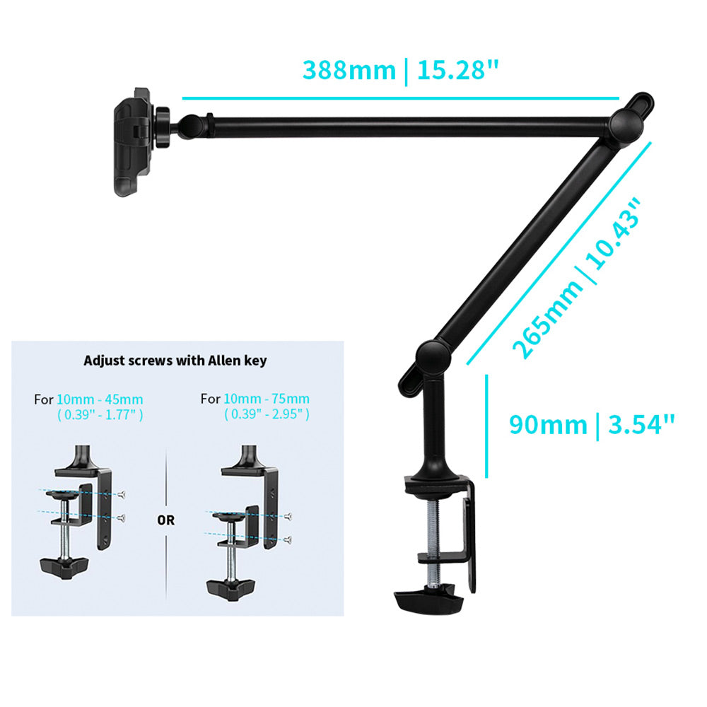 UCP-X141 | Aluminium Adjustable Arm Clamp Universal Mount | Design for Phone