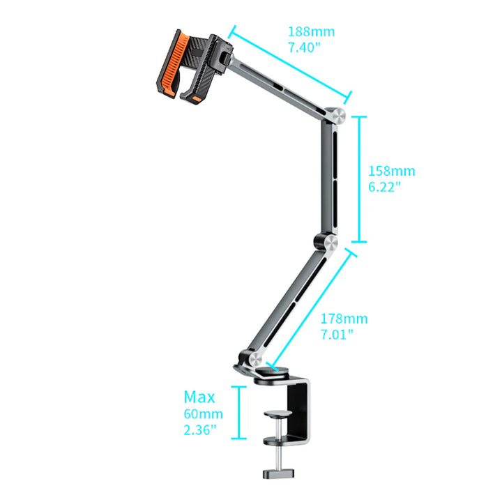 UCP-X143 | Foldable Arm Desk Clamp Universal Mount | Design for Phone