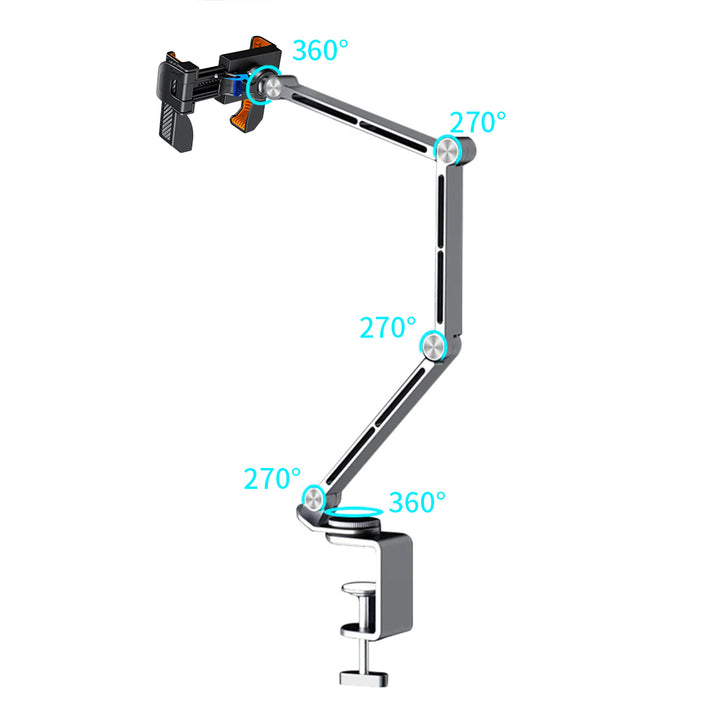 UCP-X143 | Foldable Arm Desk Clamp Universal Mount | Design for Phone